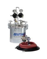 Binks 2 Gal. Pressure Tank Outfit with Binks 2100 Internal Mix Spray Gun